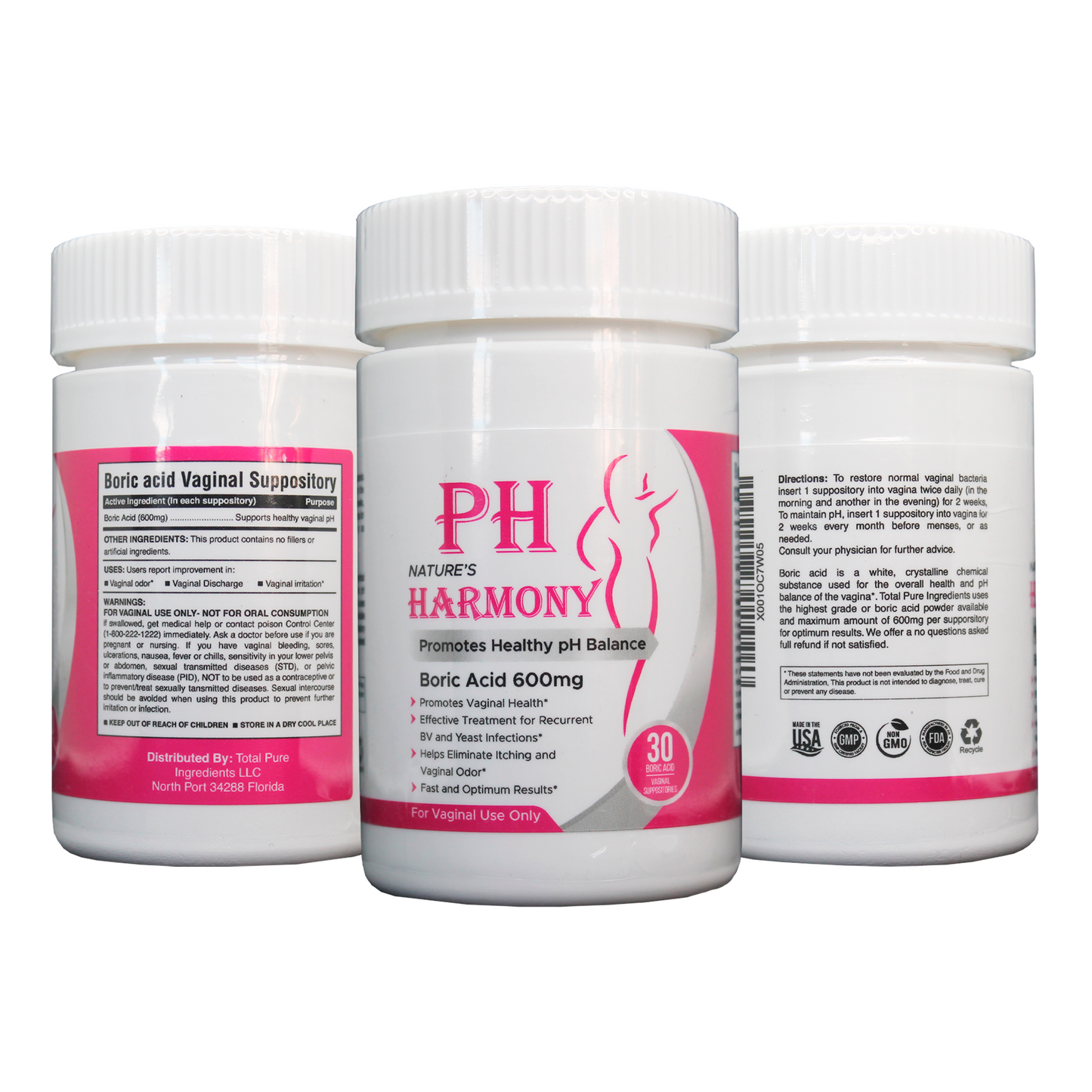 Boric Acid Vaginal Suppository - PH Harmony