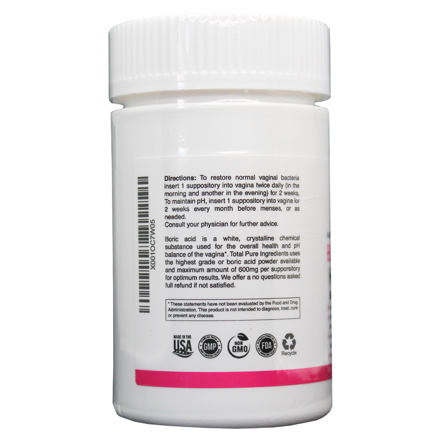 Boric Acid Vaginal Suppository - PH Harmony