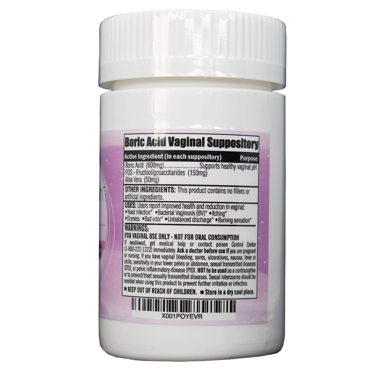 Supositorio vaginal ácido bórico - Boric Fem pH Plus con aplicador